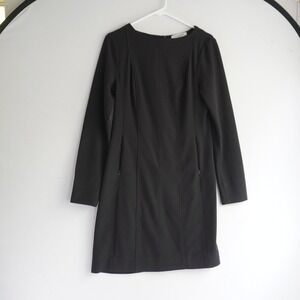 M.M.LaFleur Black Sheath Dress Career‎ Workwear Long Sleeve Size 8